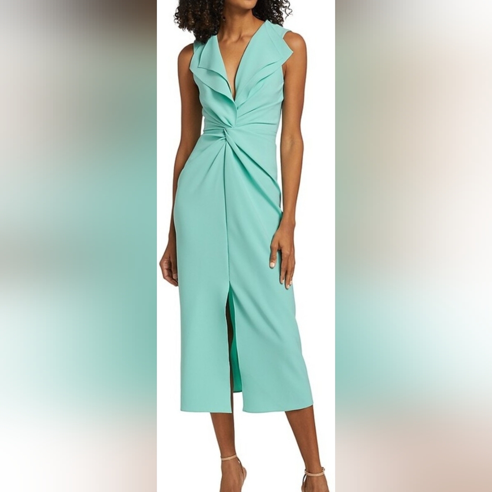 NWT Prabel Gurung Size 2 Aqua midi dress